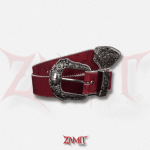cinto couro vermelho